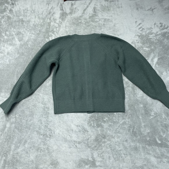 Banana Republic Women's L Cardigan Green Acrylic Cotton Nylon H0574 - Picture 7 of 8